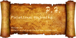 Palatinus Hajnalka névjegykártya