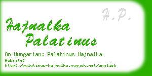 hajnalka palatinus business card